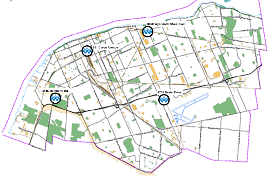 Map of filling stations